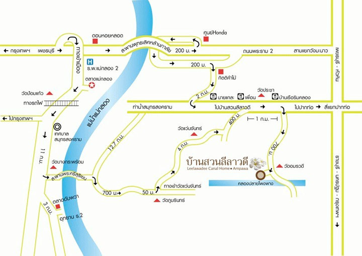 แผนที่บ้านสวนลีลาวดี น้องหมาพักได้