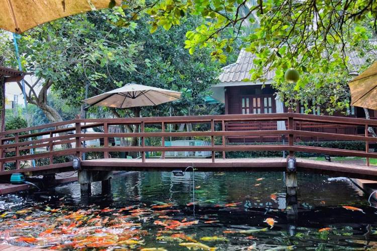 บ้านเรือนไทยอัมพวาน้องหมาพักได้