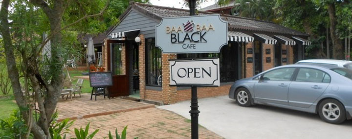 ร้าน BAA BAA Black Cafe ร้านกาแฟ แม่ริม เชียงใหม่น้องหมาเข้าได้